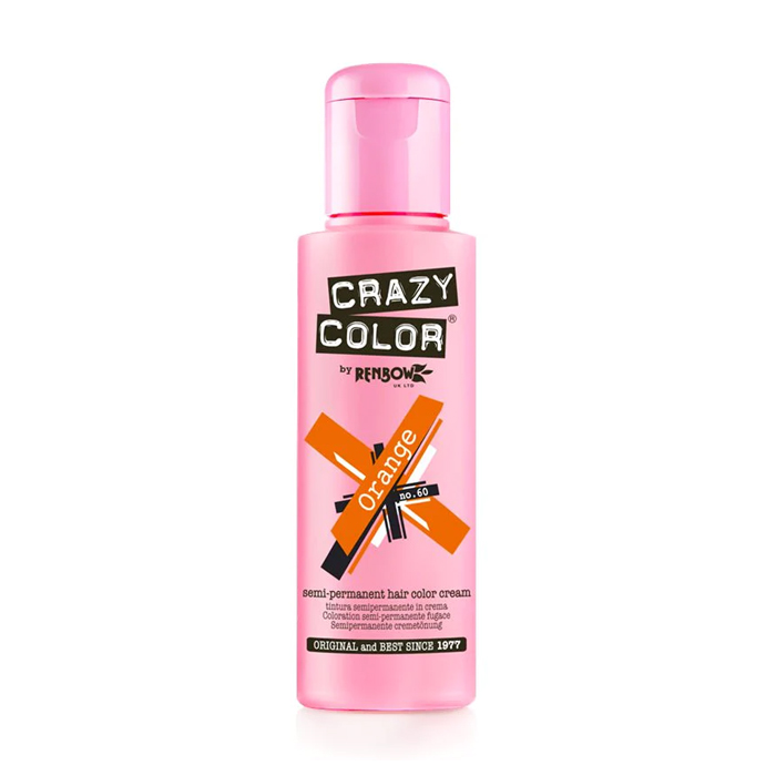 Тінт-фарба для волосся Crazy Color Semi Permanent Hair Color Cream 60 Orange, 100 мл